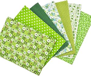 7er Set Baumwollstoff Quadrate - Patchwork Stoffe 50x50cm Für Nähen & Basteln