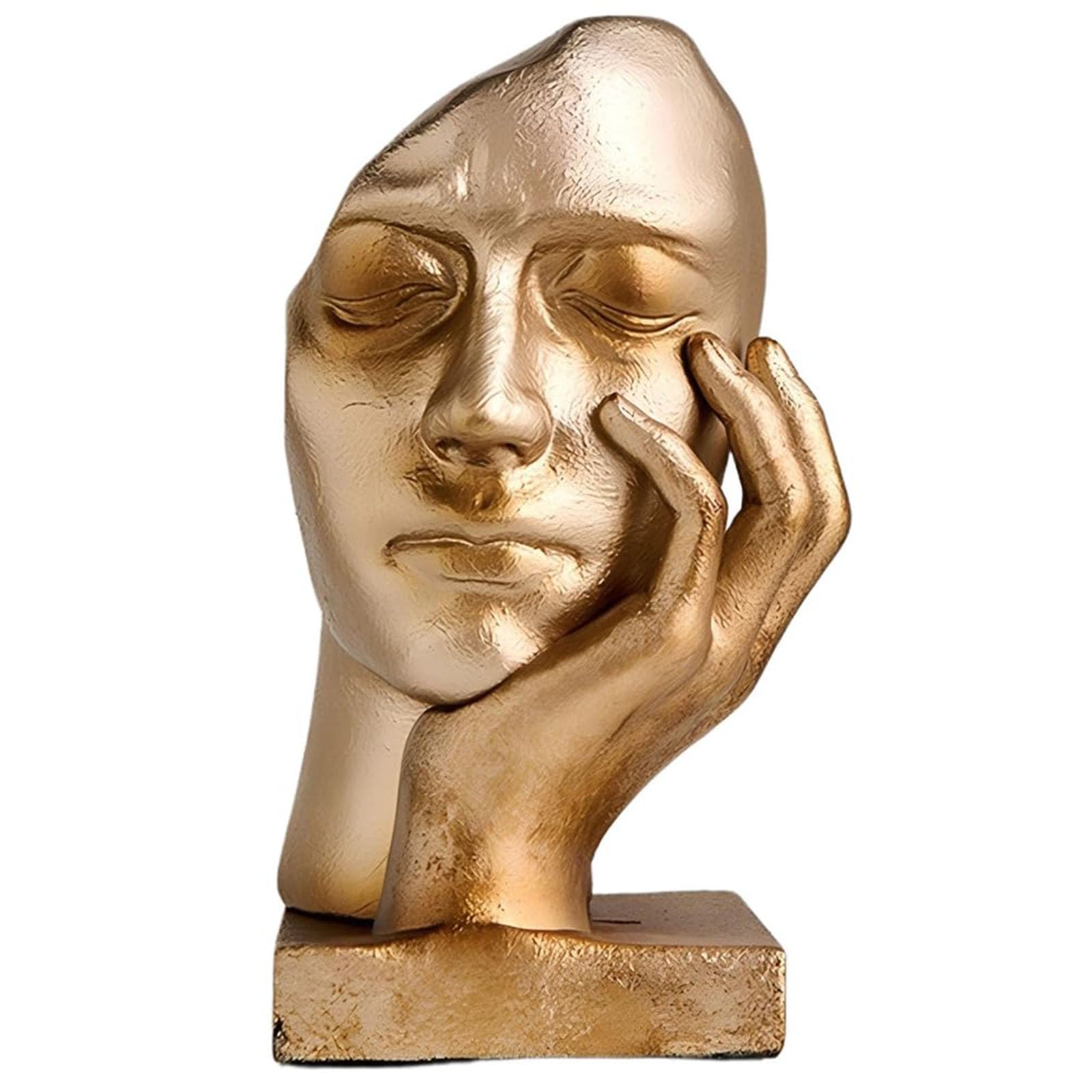 YXCQHZM Thinker Statue Resin Thinker Sculpture Decorative Modern Bookends Bookshelf Decoration (right)