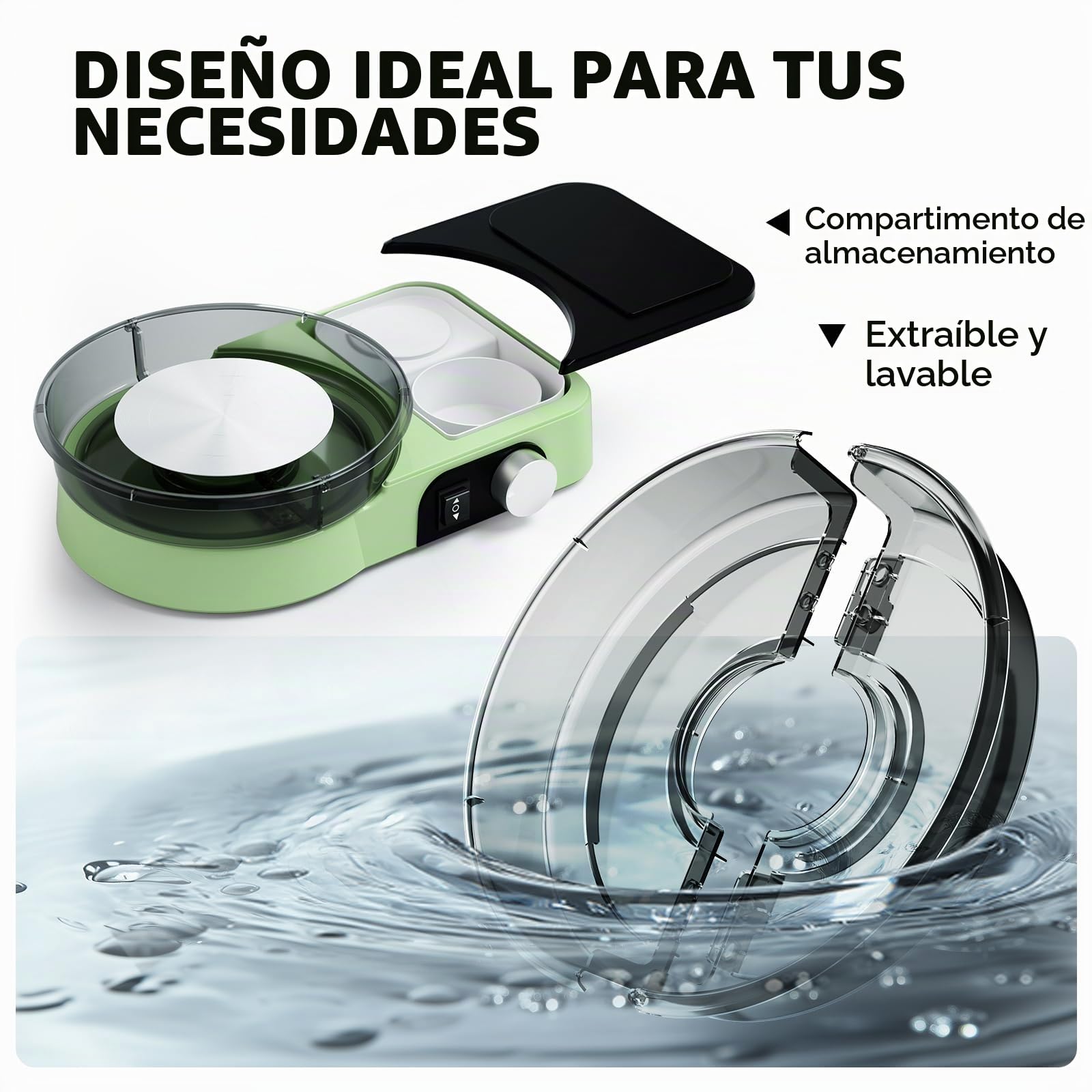 Torno Ceramica Eléctrico para Principiantes y Profesionales – Kit de Ceramica Completo para Casa con 1kg de Arcilla, 0-200 RPM Máquina de Alfarería para Proyectos DIY, Verde claro