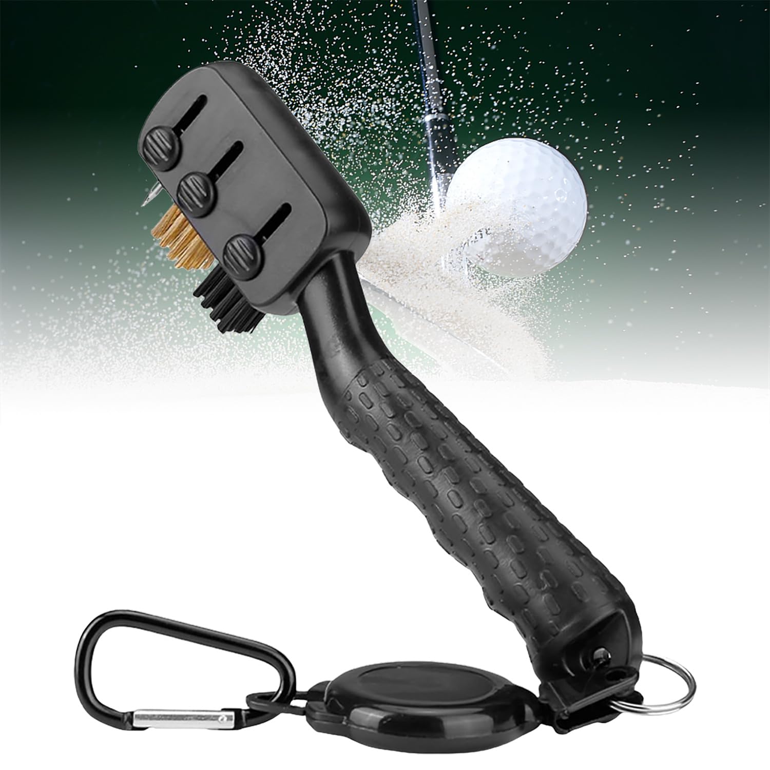Ensemble de brosses de nettoyage de club de golf à ligne zippée pour élimination de la saleté