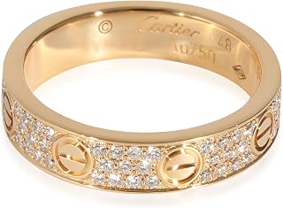 Pre-Loved, Love Wedding Band, Diamond Paved, Yellow Gold, 4.5