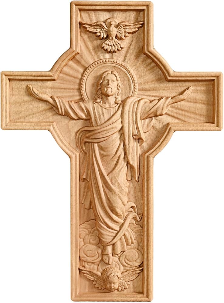 Amazon.co.jp: EnergyPower 十字架 壁掛け イエス・キリスト キリスト