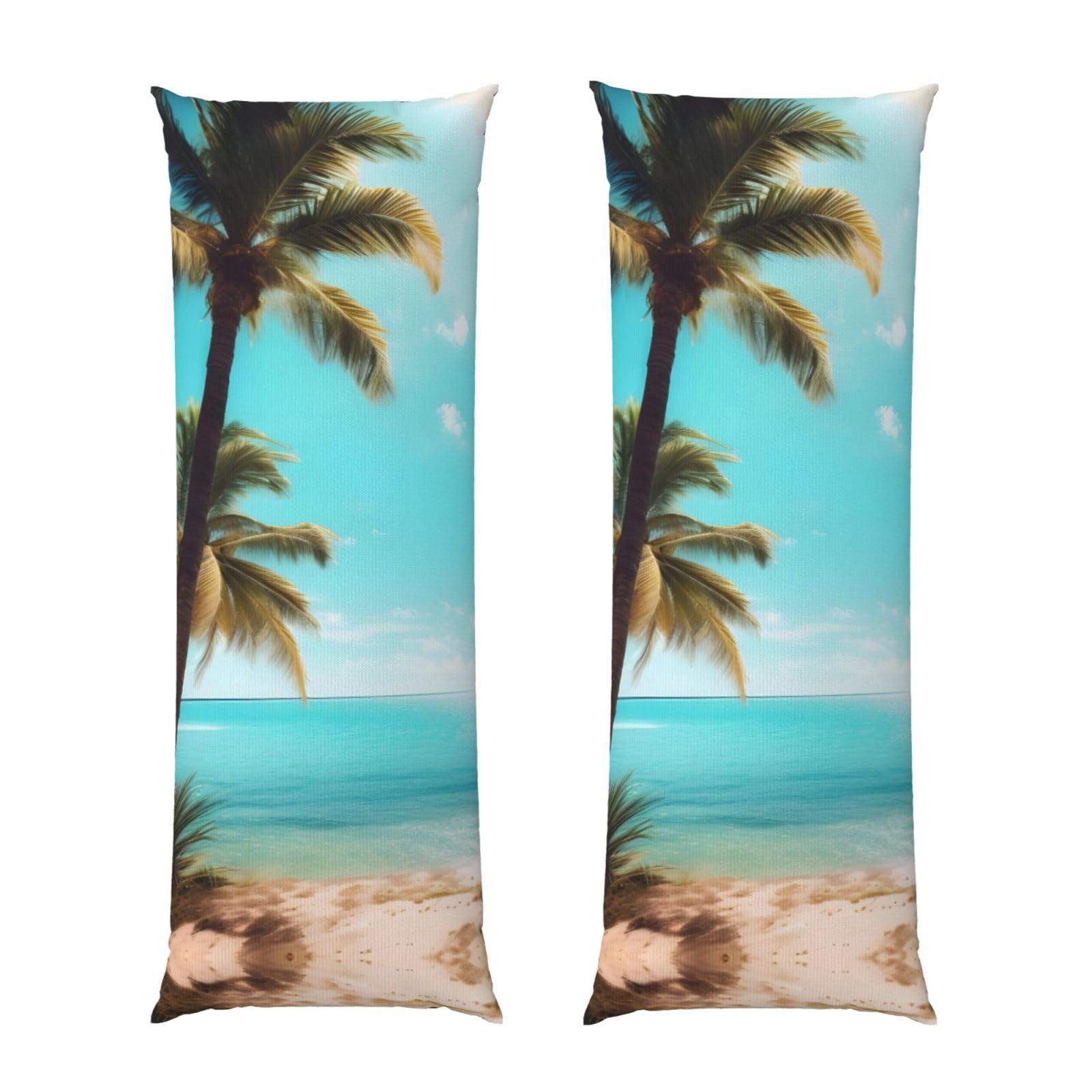 Taie d'oreiller ultra douce et respirante pour grand coussin de corps esthétique imprimé mer