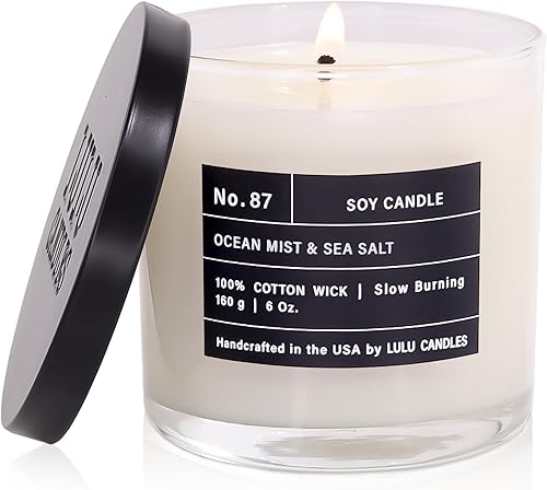 Miniatura 6 de Lulu Candles - Velas de soja aromáticas, naranja sanguina y toronja, producto artesanal de Estados Unidos, aroma intenso y duradero, 6 onzas