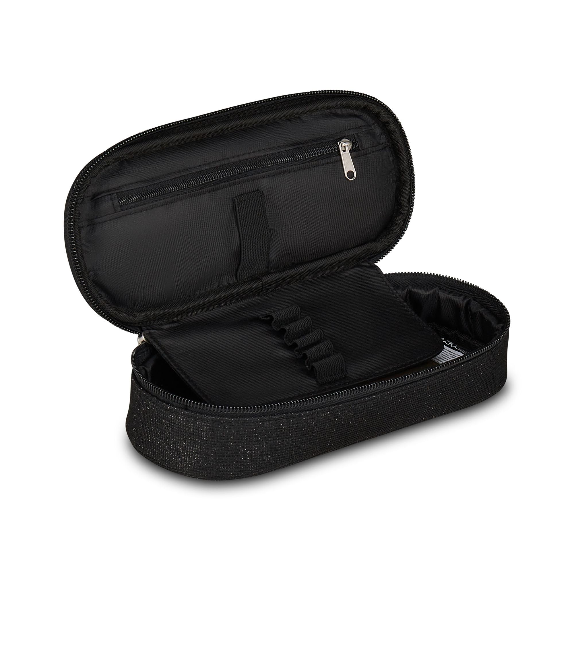 Seven Bustina Scuola Round Plus Big Tech Shin,Nero, Passanti Elastici Portapenne, Scuola Media e Superiore, Ragazza