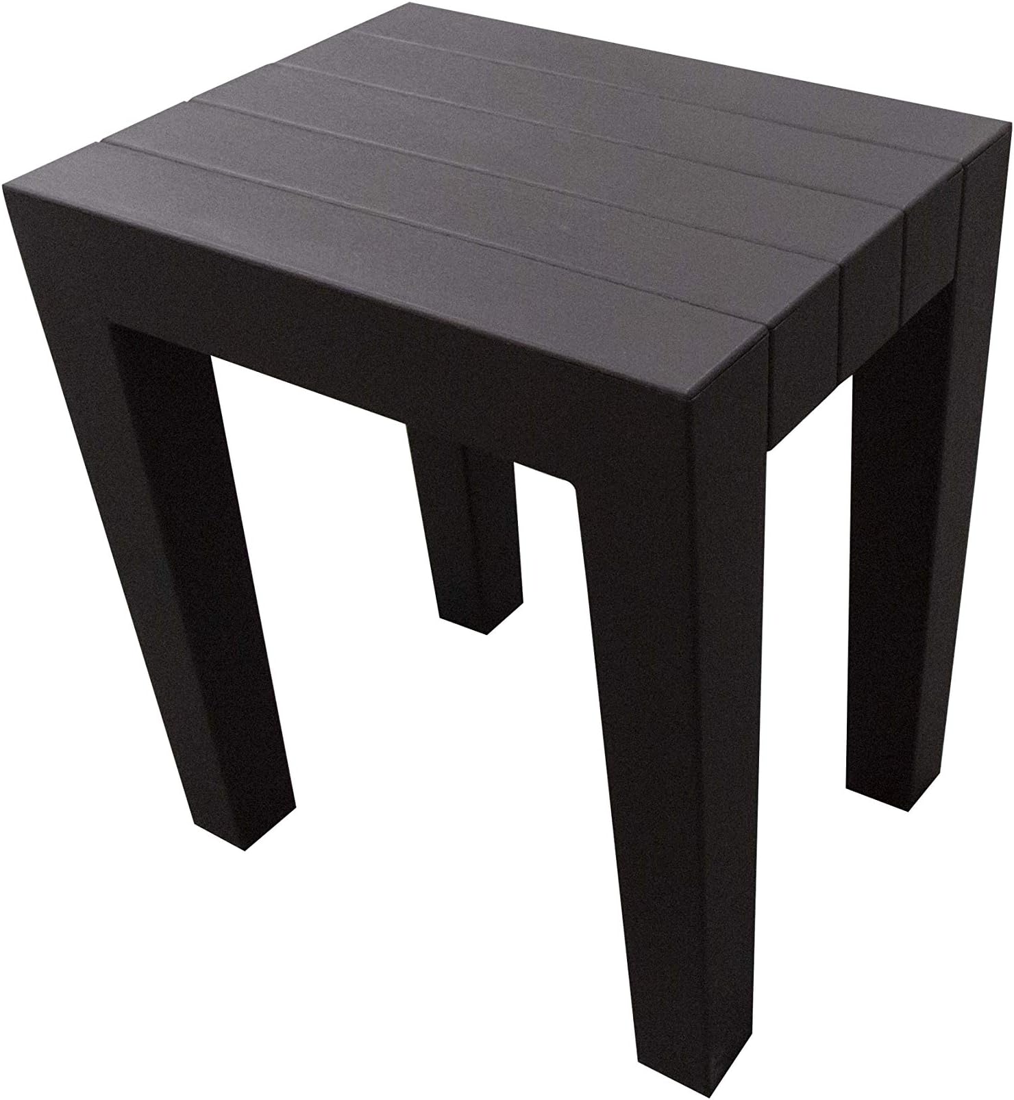 DesignByIntent Polypropylene Shower Stool in Brown, 1 Count (Pack of 1)