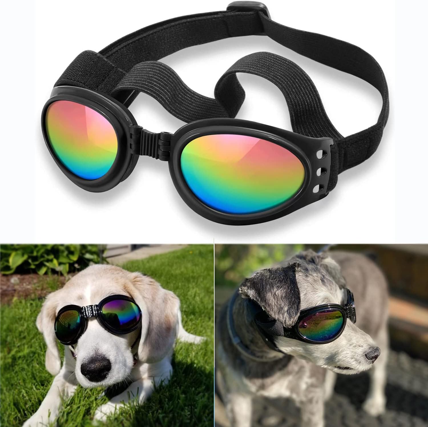 QUMY Dog Sunglasses Dog Goggles for Medium Large Breed