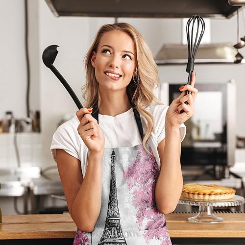 Miniatura 7 de Britimes Lindos delantales para mujer, para el hogar, cocina, hornear, jardinería, 25 delantales con babero, regalos divertidos