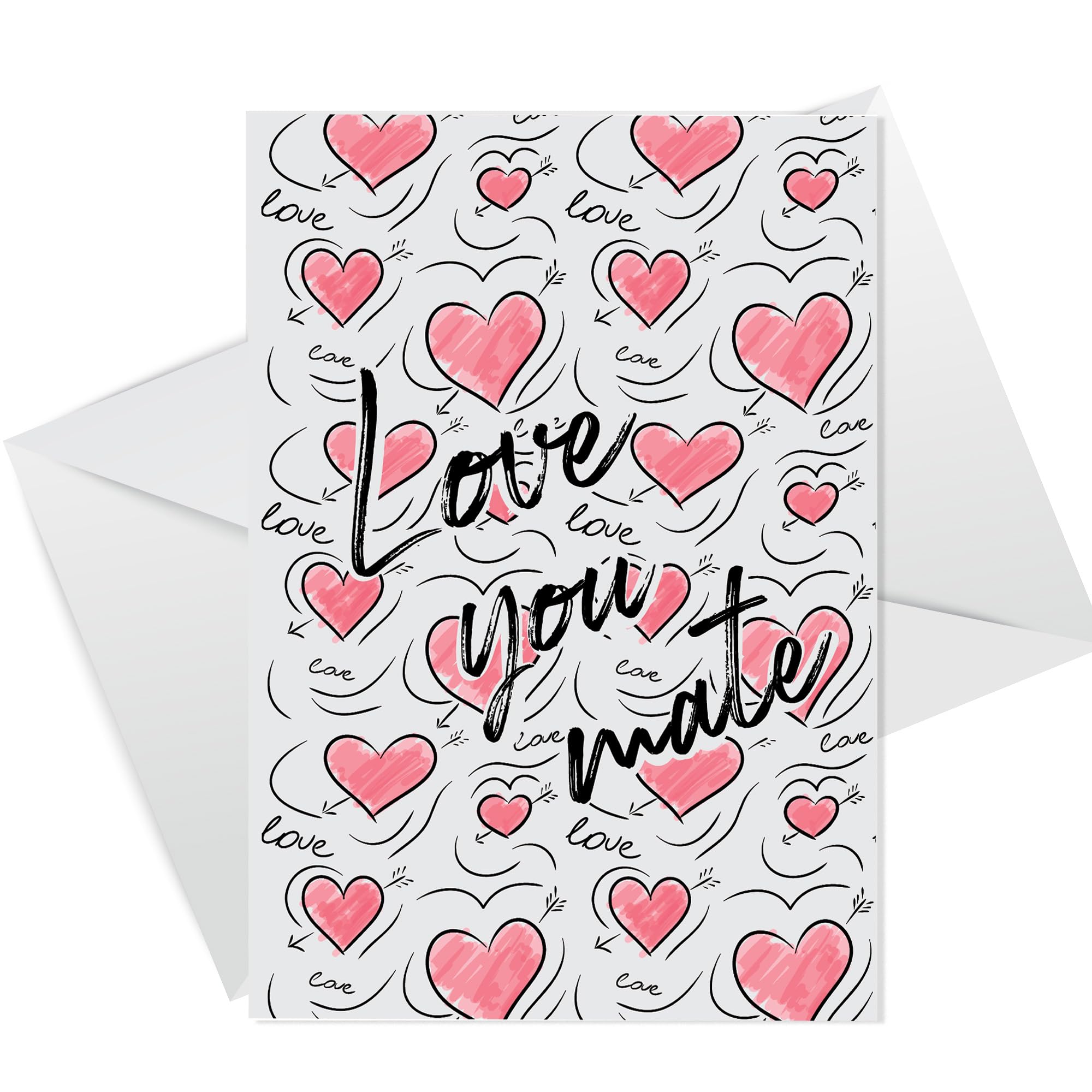 RED OCEAN Best Friend Card For Valentines Birthday Love You Mate Card For Best Friend Cards For Him Her Galentines Day Card For Friend Cards For Women