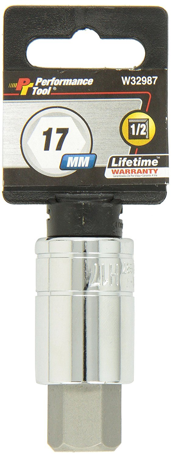 Performance Tool W32987 1/2 Drive 17mm Hex Bit Socket