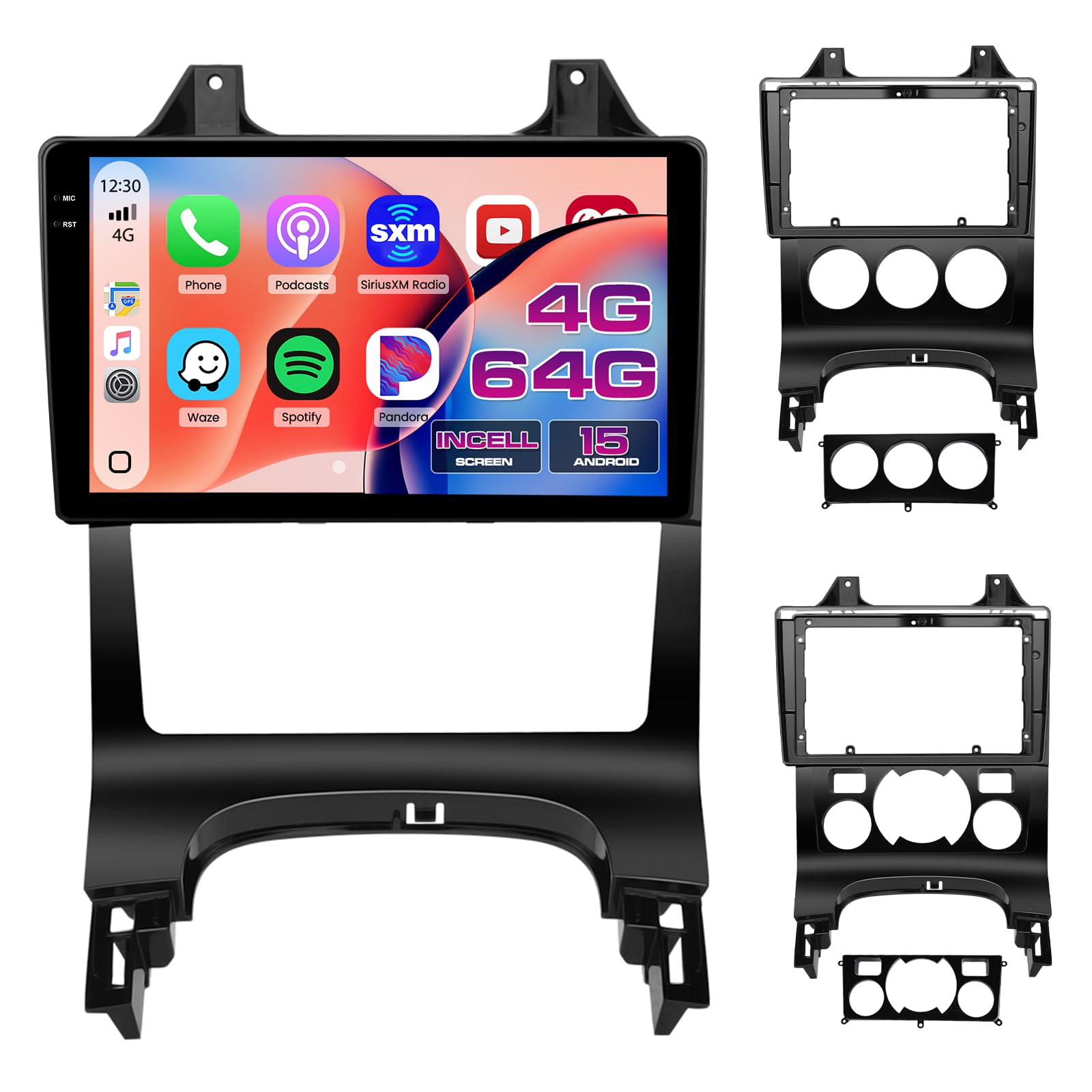 Inefala 4+64G Android 15 Autoradio pour Peugeot 3008 2009-2015, 9'' in-Cell Écran avec sans Fil Carplay et Android Auto Lien Miroir Radio FM/RDS GPS WiFi Bluetooth SWC Caméra de Recul
