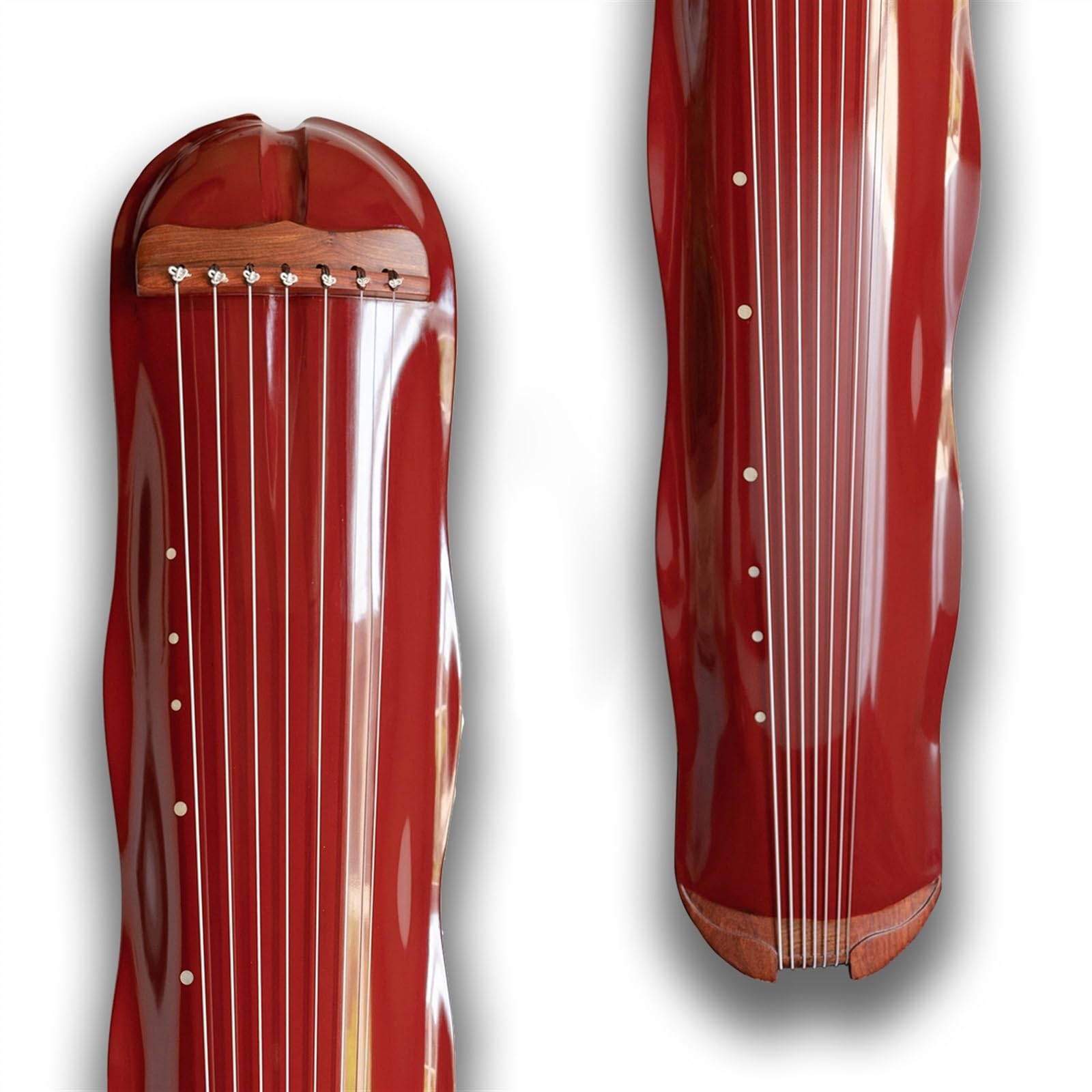Roter Guqin-Spielstil, Anfänger-Einstieg, Handgefertigtes Lack-Alttannen-Lyra-Musikinstrument Guqin Für Performance (Color : 01)