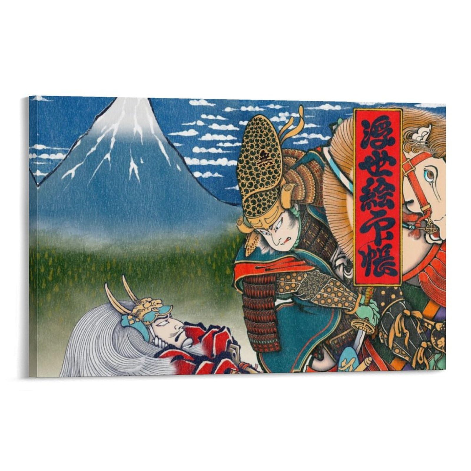 Amazon.co.jp: 戦国武将 真田幸村 伊達政宗 浮世絵 壁画 キャンバス 