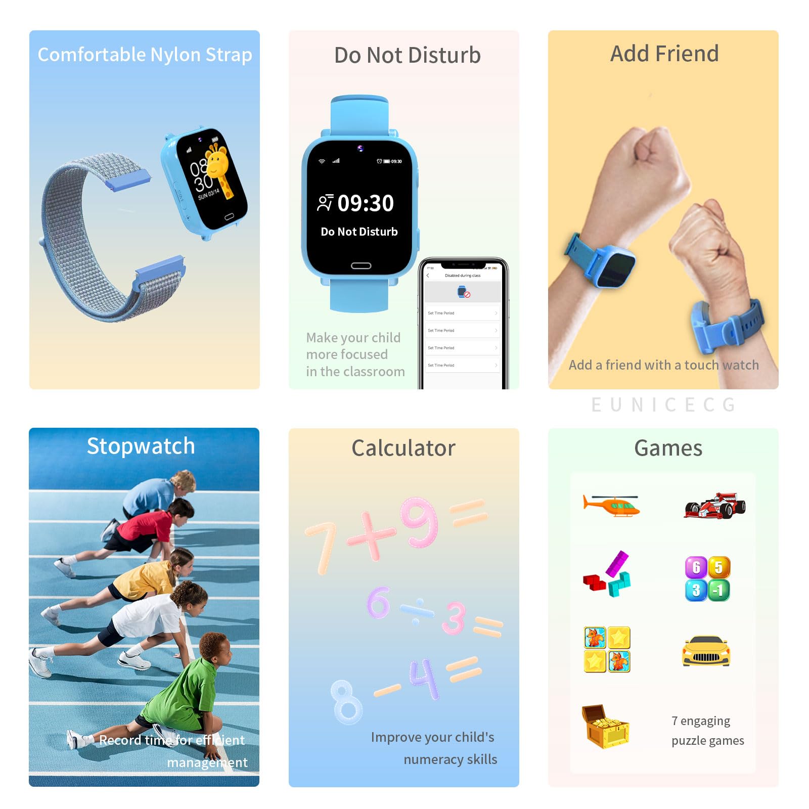 4G Smartwatch dla Dzieci z GPS Lokalizować Połączenie Wideo Telefony Model Klasy Czat Głosowy Gry Budzik SOS Kalkulator - Zegarek dla Dziecka Chłopców Dziewcząt Urodziny Prezenty