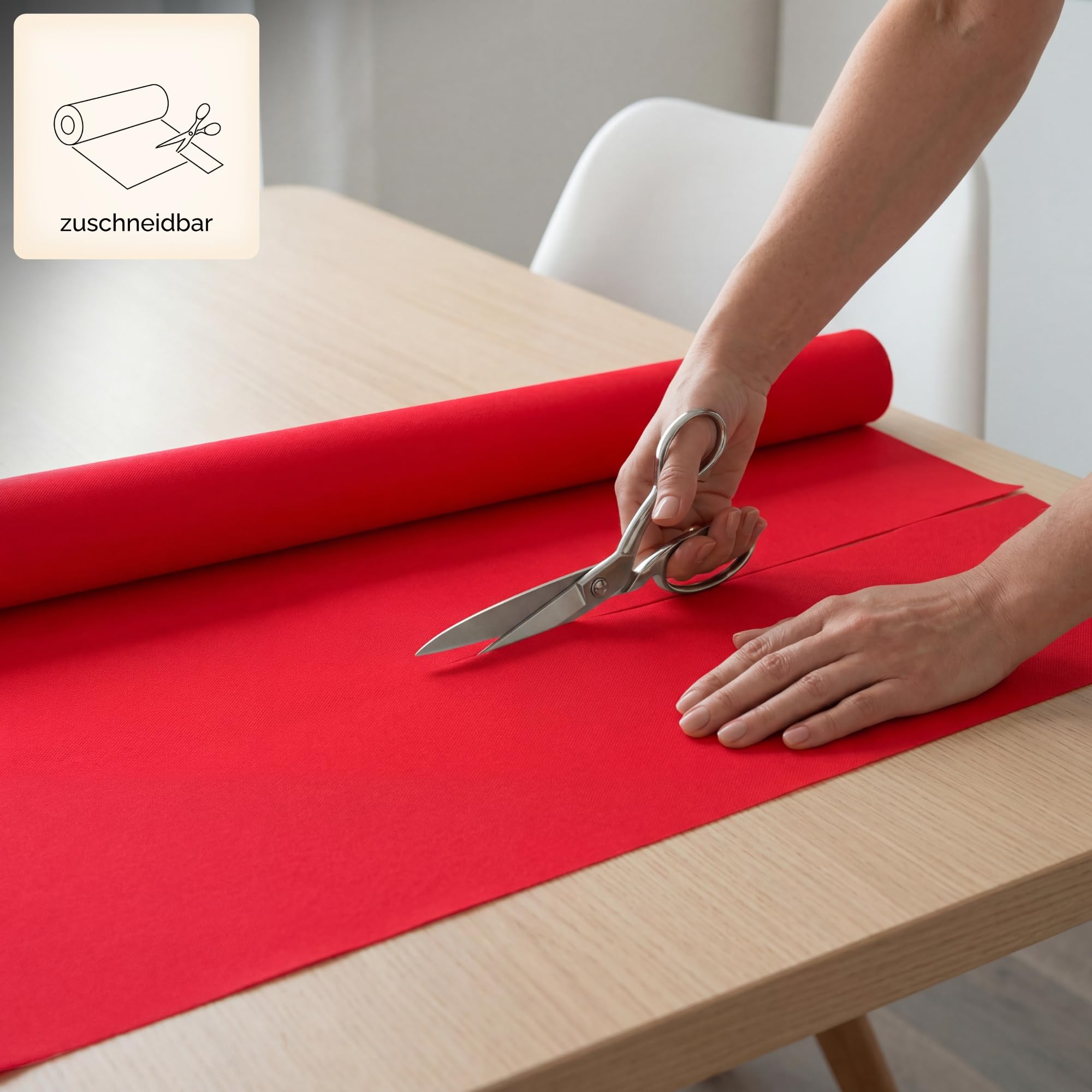 Sensalux Vlies Tischdeckenrolle 2er Set 1,18 x 25 m Weiß, 80 g/m² | abwaschbar, wasserabweisend, stoffähnliche Tischdecke Rolle, OEKO-TEX, Party, Catering, Gastro