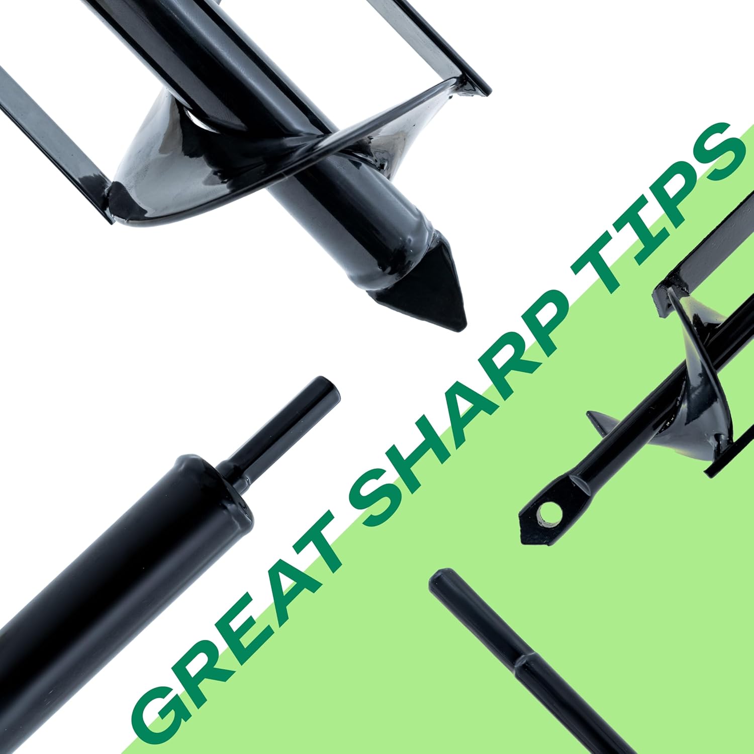 Set of 2 (1.6"x16" & 3.5"x16") Auger Drill Bit for Planting - Garden Post Hole Digger for Drill – Heavy Duty Earth Auger with Dual Side Blades for Clean Straight Holes (Set of 2) thumbnail