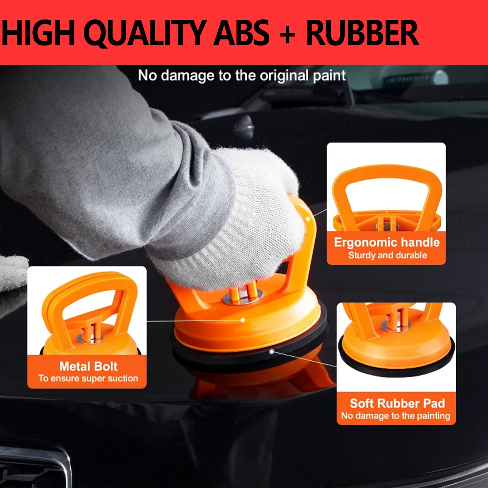 Kit De 3 Ventosas Extraeabolladuras Para Coches | Herramienta De Reparación Sin Dañar Pintura | Para Vidrio Y Azulejos También