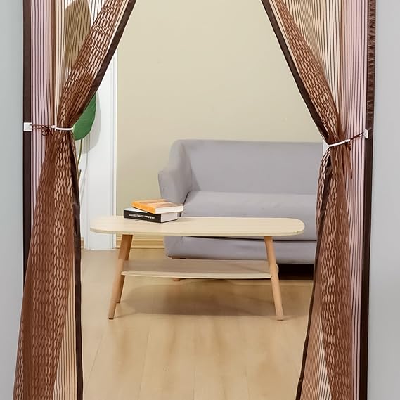 Magnetic Screen Door 31x78in, Heavy Duty Magnetic Curtain Door, Mesh Screen with Magnetic Closure, Hands Free Magnet Patio Screen, Magnetic Screens for Balcony
