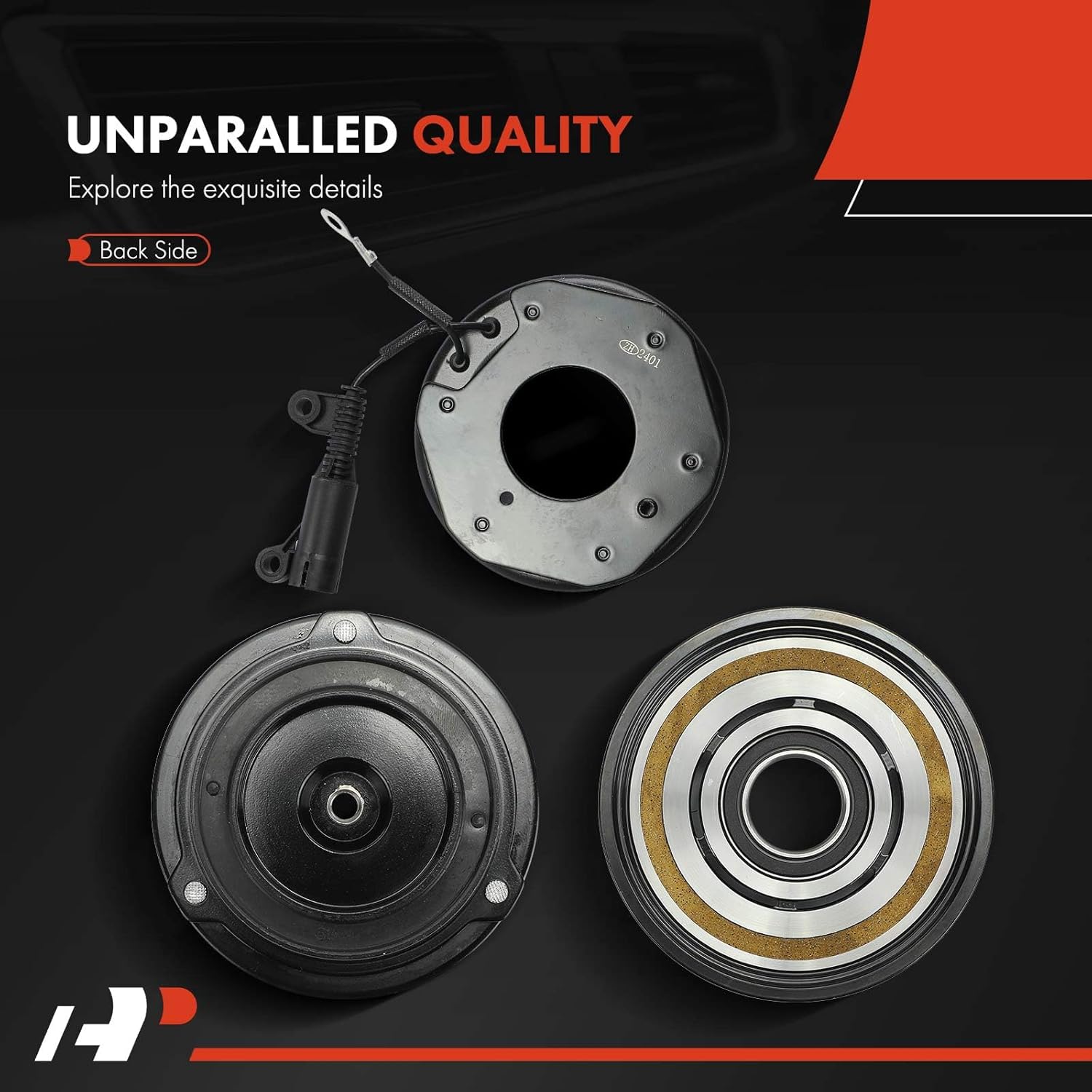 A-Premium Air Conditioner AC Compressor Clutch Kit Compatible with Ram 1500 2014, 2500 2011-2023, 3500 4500 5500 2011-2022 & Dodge Ram 2500 3500 2010, 3.6L 6.7L, 8-Groove