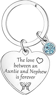 Auntie Gifts Keyring Birthday Gift Christmas Presents Mothers Day Gifts For Aunt Auntie Nephew Gifts From Auntie Aunt Nephew Keychain The Love Between Aunt And Nephew Is Forever