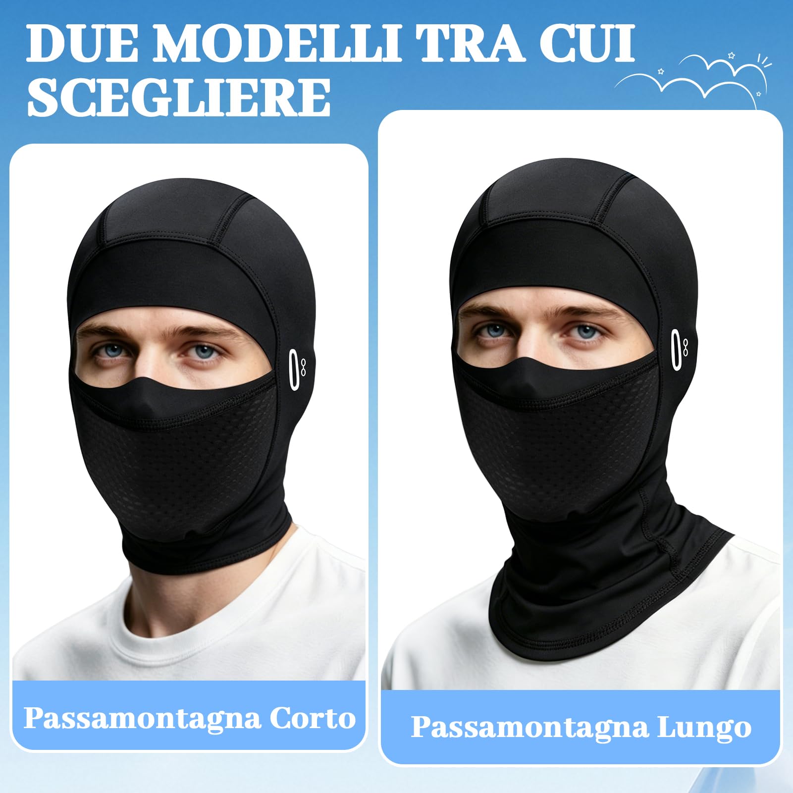 Kiiwah Passamontagna Moto Estivo Traspirante con Protezione UV Sottocasco per Bici Motociclo Ciclismo