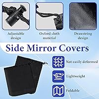 Vista 4 de 2 fundas de espejo lateral, protección impermeable para espejo lateral de automóvil, para nieve, hielo, excrementos de pájaros, ajuste universal