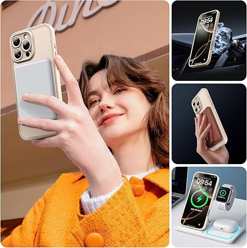 Miniatura 65 de TOCOL Funda magnética para iPhone 15 Pro Max, protección completa mejorada de la cámara, compatible con Magsafe, protección contra caídas, funda