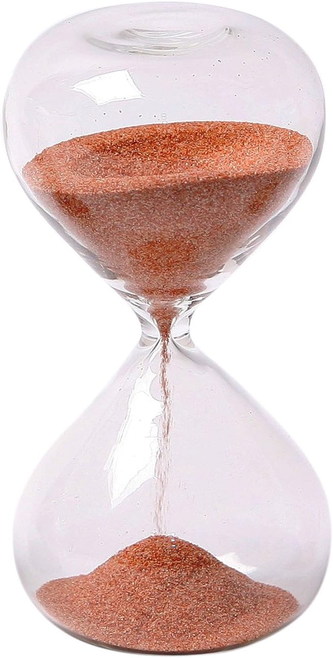 STC10-R 4-Inch 5-Minute Glass Sand Timer with Rust Sand