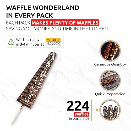 Vista 9 de OldSoul - Mezcla profesional de gofres para paletas, sabor chocolate, mezcla de masa de gofres en barra, 10 libras, 224 gofres