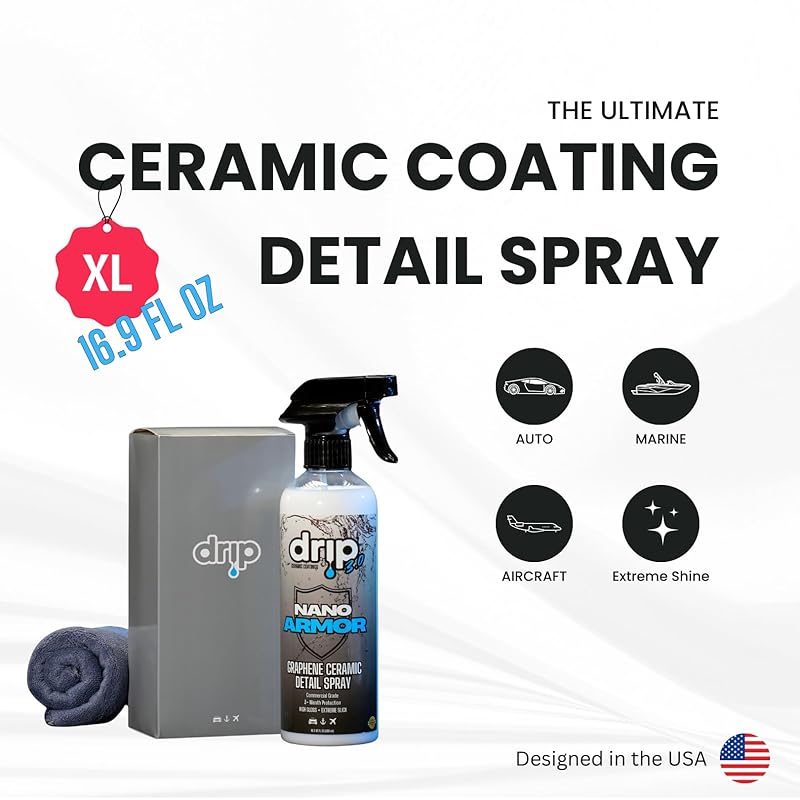 DRIP Graphene Ceramic Detail Spray KIT - Auto, Marine, Aircraft, RV - Protect and Shine