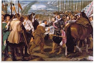 Diego Velazquez Print Painting The Surrender of Breda Painting On Canvas Wall Art Poster Scroll Picture Print Living Room Walls Decor Home Posters 16x24inch(40x60cm)