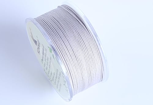 Vista 127 de KONMAY Cuerda de nailon negro de 0.024 in con estuche para pulseras, cordón de satén de nailon trenzado de 190 yardas para fabricación de joyas