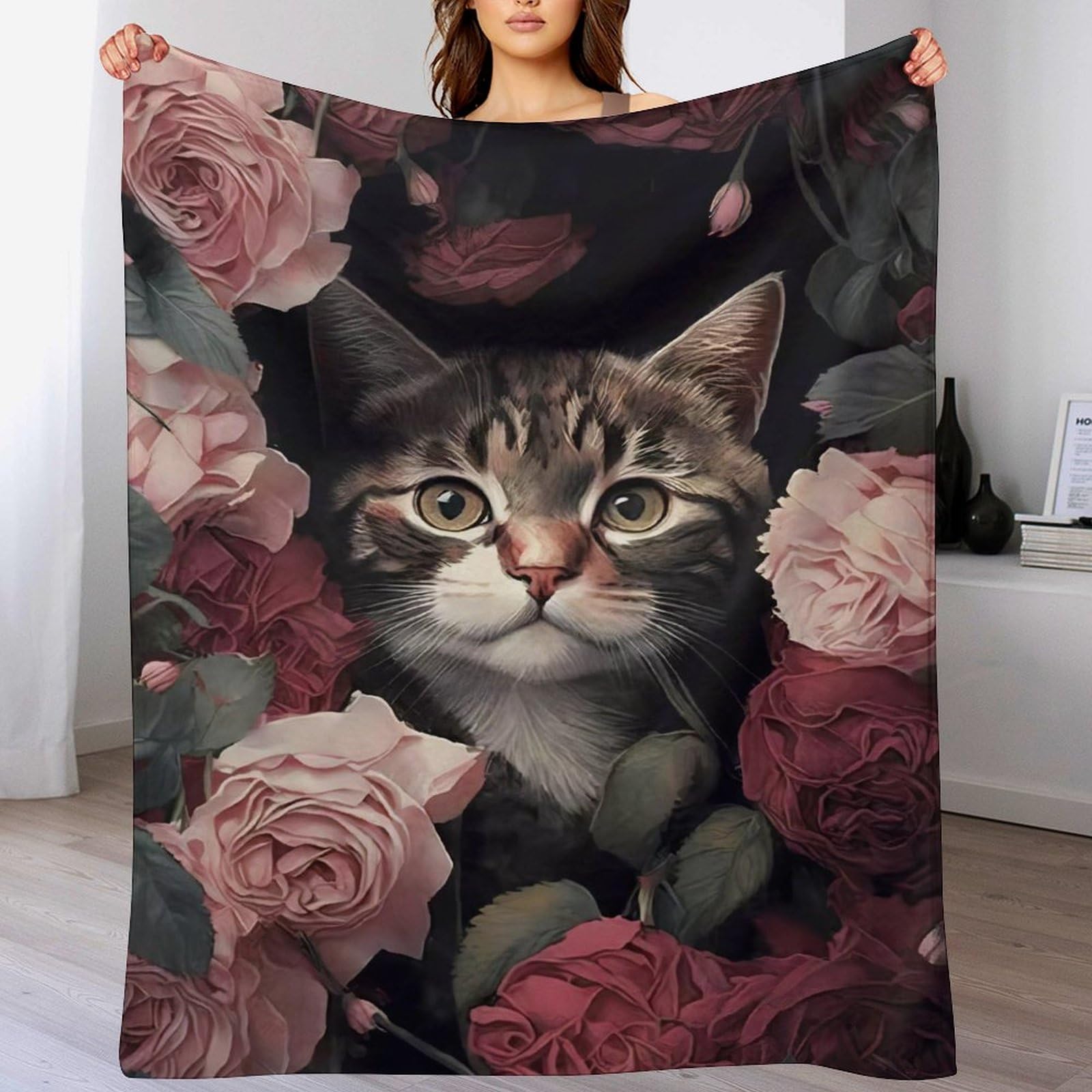 Couvertures de canapé salon douce et grand couvre-lit chat 180x200