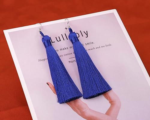 Miniatura 7 de Tupalizy 10 borlas suaves y sedosas hechas a mano con lazo para colgar marcapáginas, llaveros, aretes, pulseras, fabricación de joyas, recuerdo,