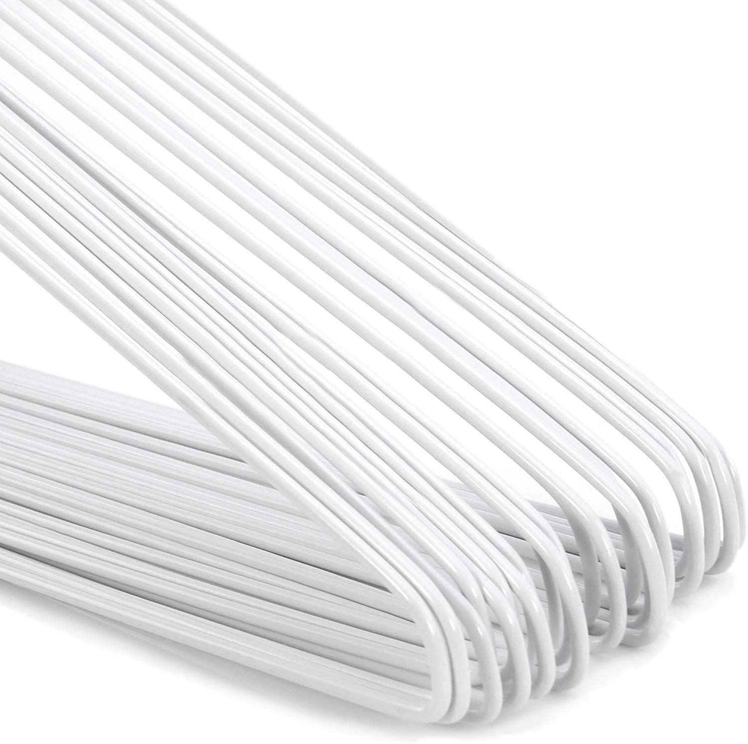 Perchas de Metal Multicolor 40 cm Pack 260 COM-FORT HOUSE | Forradas en plástico, Ahorra espacio, Resistentes, Uso diario