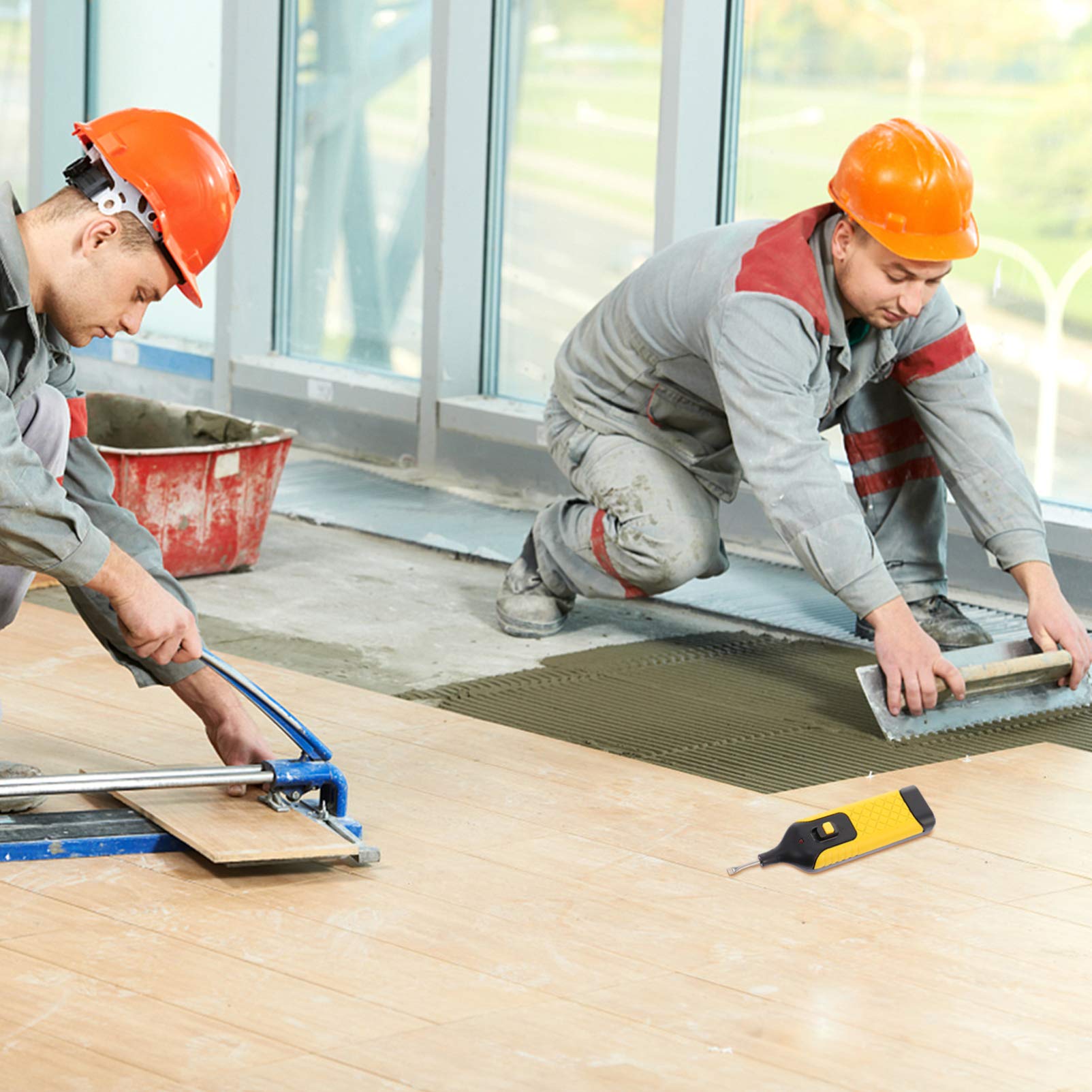 Gatuida Kit di Riparazione per Pavimenti in 16 Pezzi, Accessori per Riparare Fessure e Graffi, Plastico, Blocco Cera e Raschietto