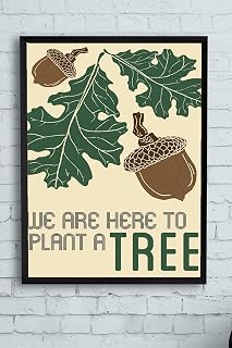Postermanya (pster13024) Plant A Tree Bitki Çiçek Ağaç Çerçeveli Tablo (21x30cm)