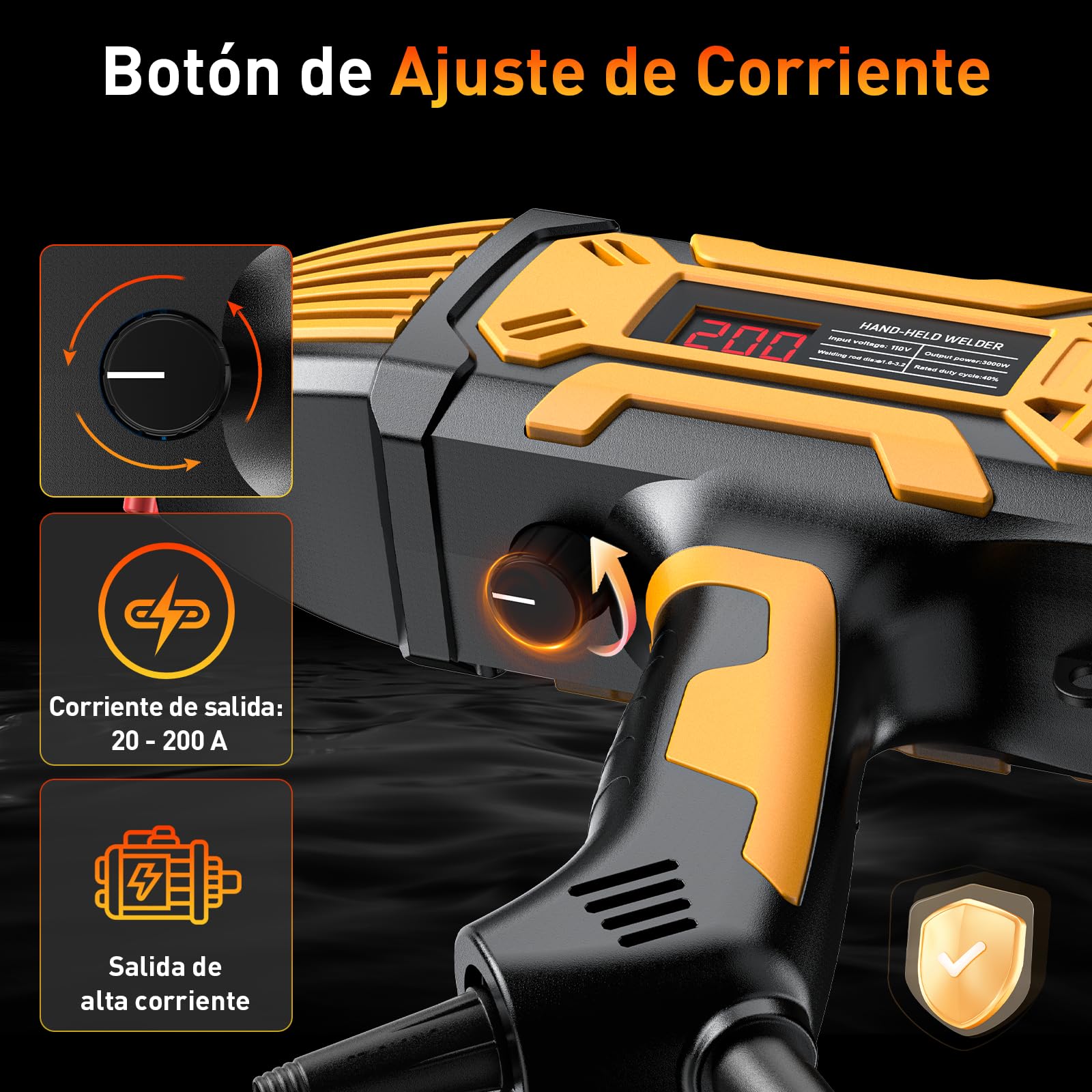Soldador Inverter Electrodo - 220 V Soldador al Arco IGBT 120 A 6 Ajustes de Corriente Variables para Alambre de 2,4-3,2 mm