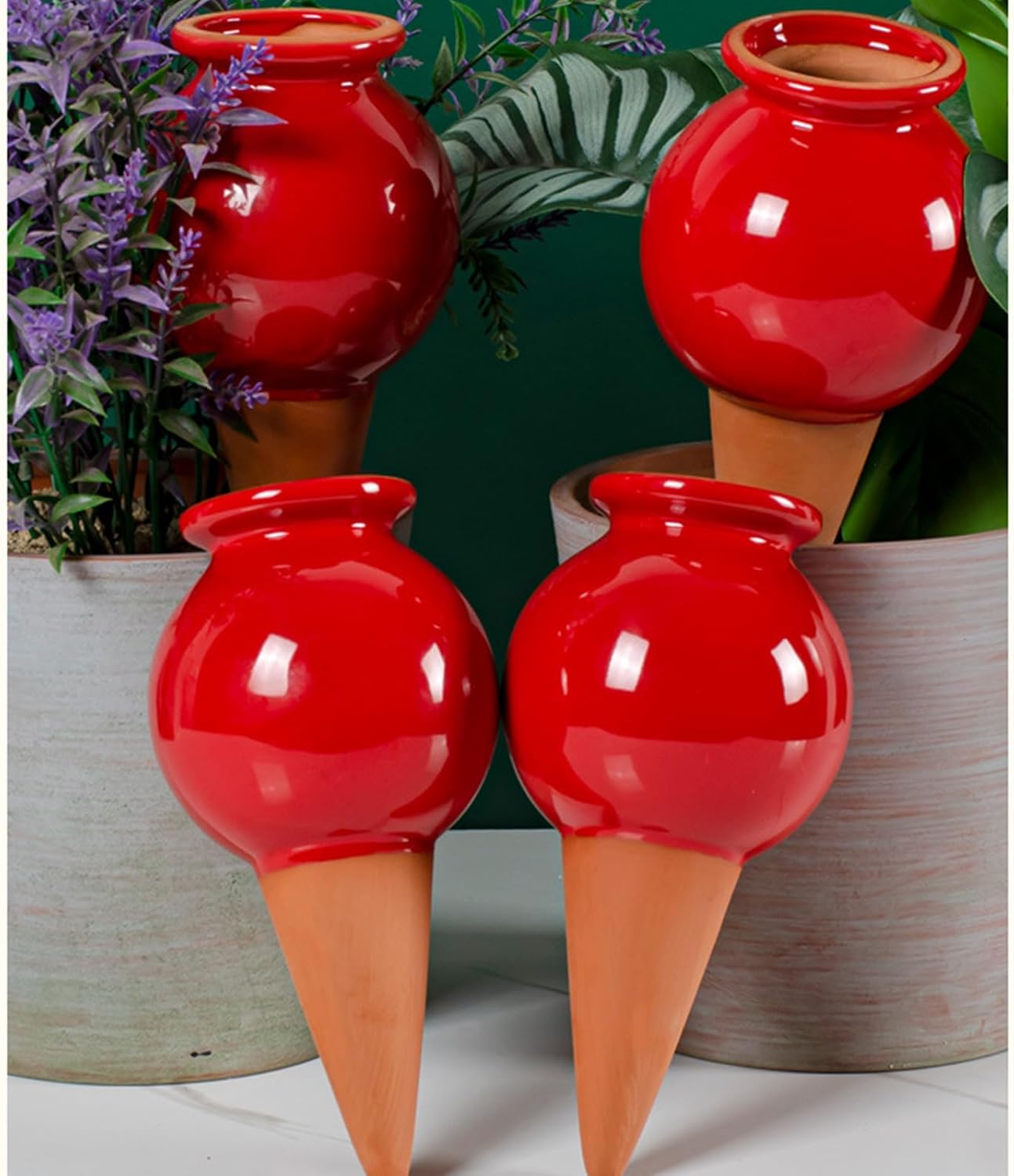 4pcs Plant Watering Stakes Indoor Outdoor Water Spikes for Plant Terracottas Automatic Drip Irrigation for Houseplants