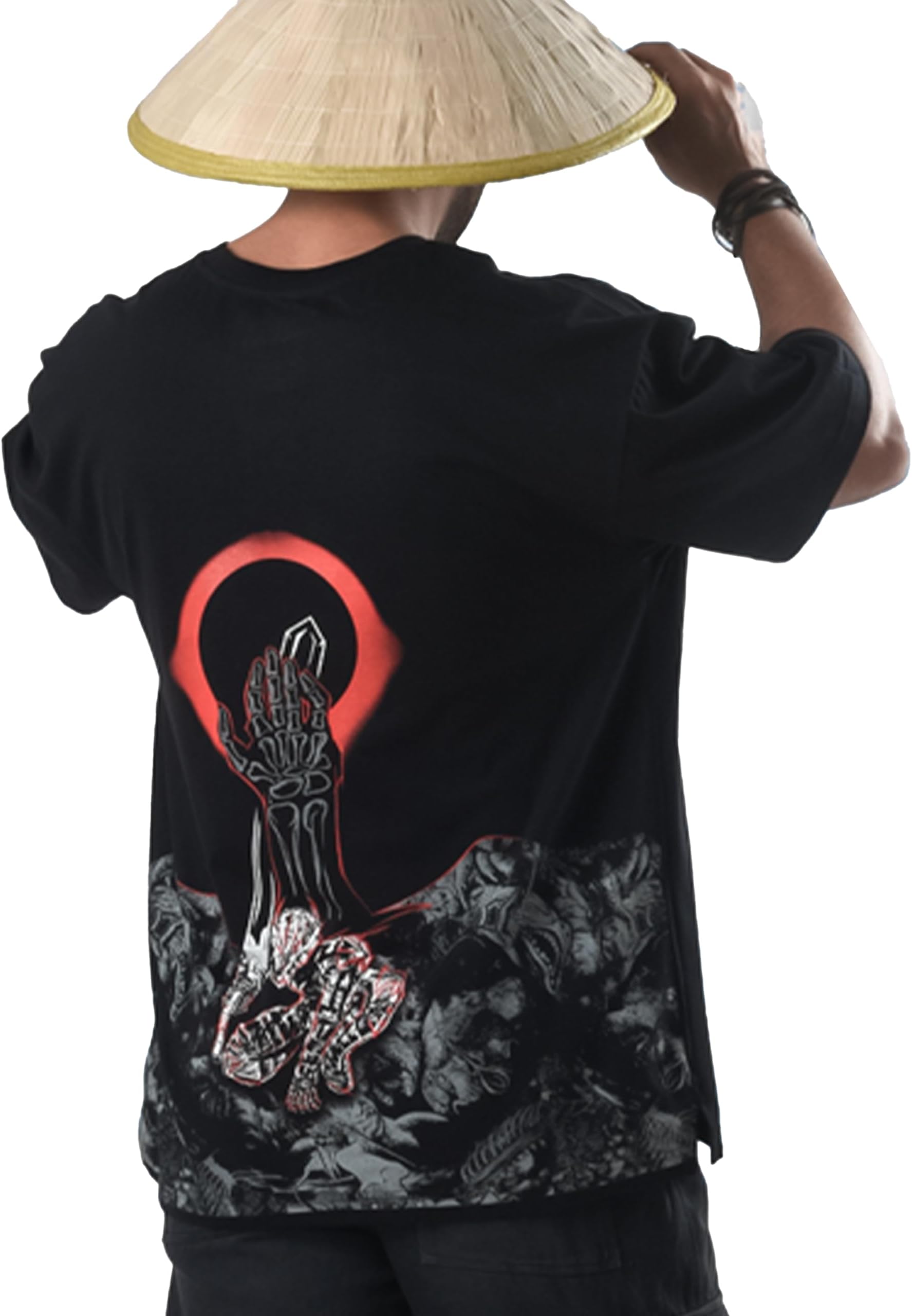 ComicSense.xyzBerserk Anime Oversized T Shirts for Men, Curse Printed 180 GSM Half Sleeve Round Neck T-Shirt