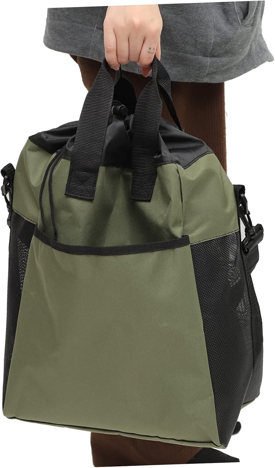 Outdoor Fishing Boot Bag Adjustable Wading Container for Fishing Boots Gear Storage Breathable Mesh Design Reduces Odor Boot