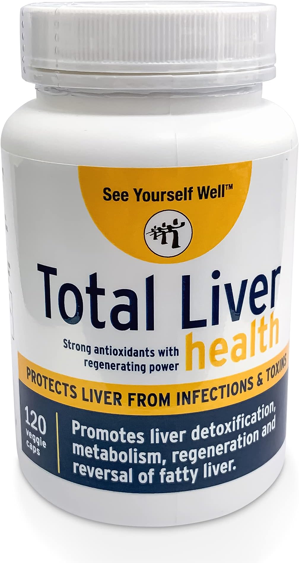 Total Liver Health: Liver Cleanse, Detox, Regeneration, Fatty Liver Reversal. Protection from Infections & Toxins. (120)