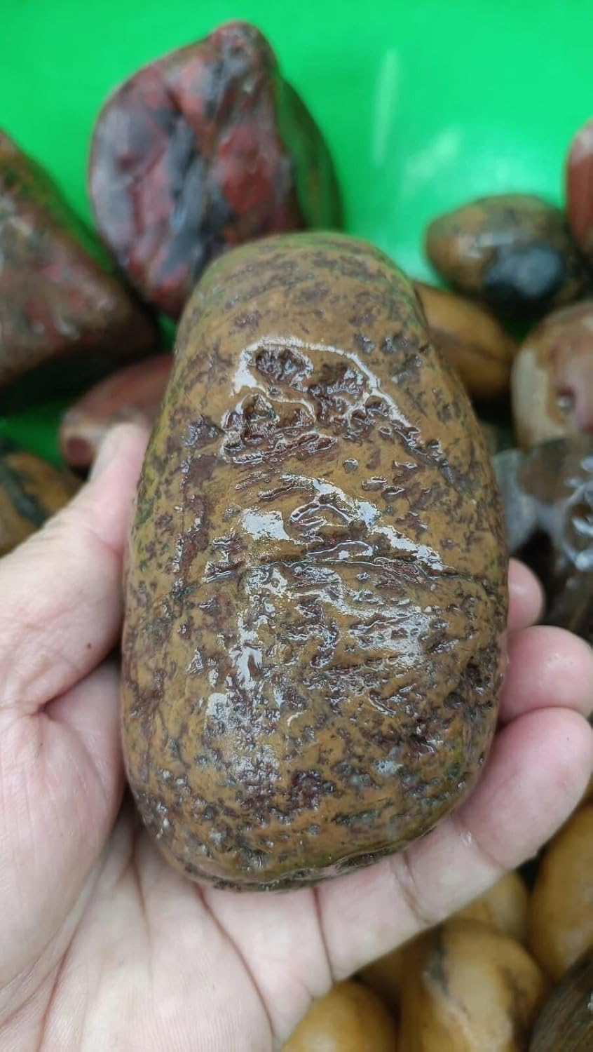 Speckled River Stone, Serenity Stone, Natures Sculpture 713 Grams