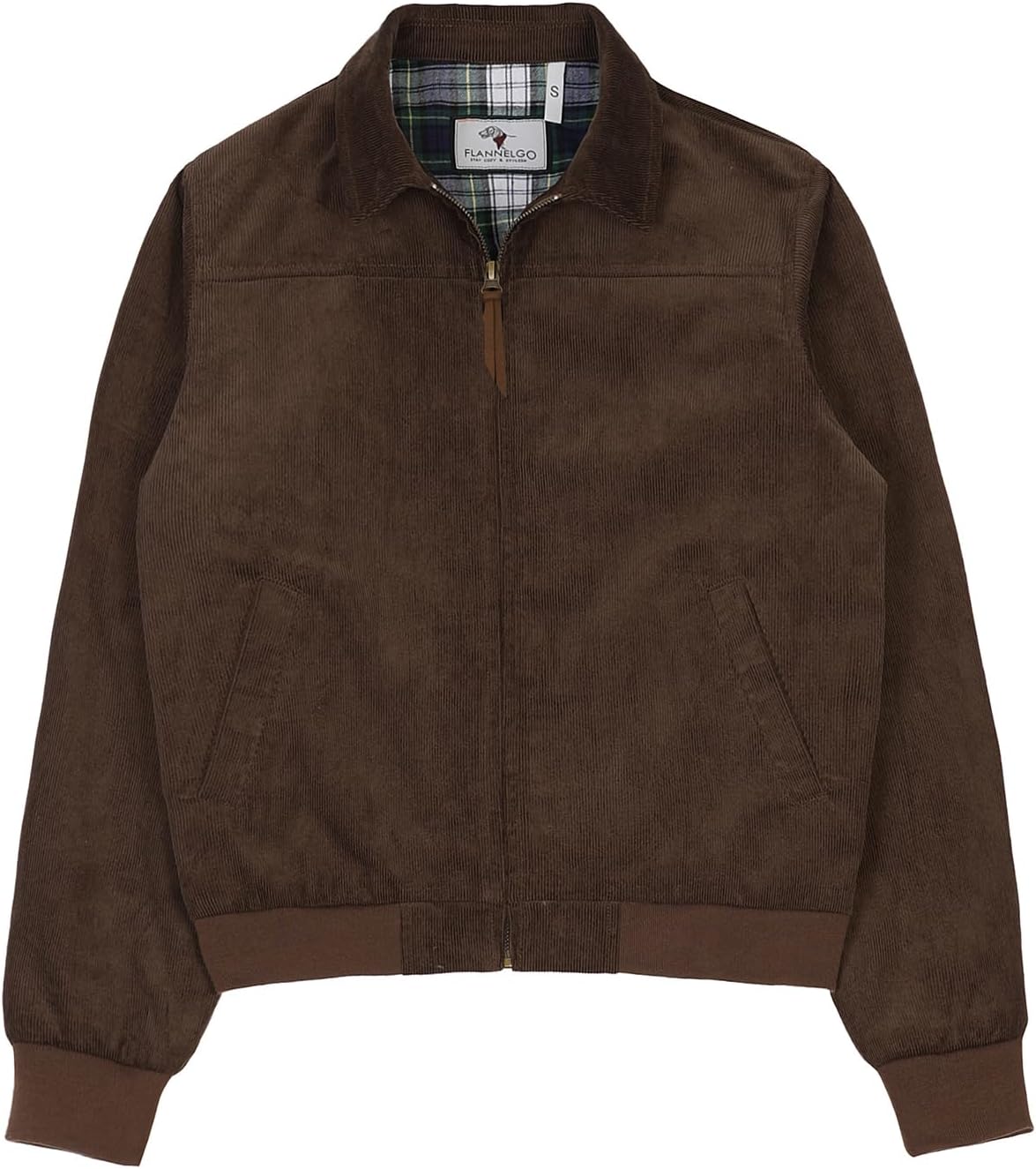 ZENTHACE Women's Corduroy Jacket with Full Flannel Lined,Zip Up Casual Vintage Outerwear Coat,100% Cotton