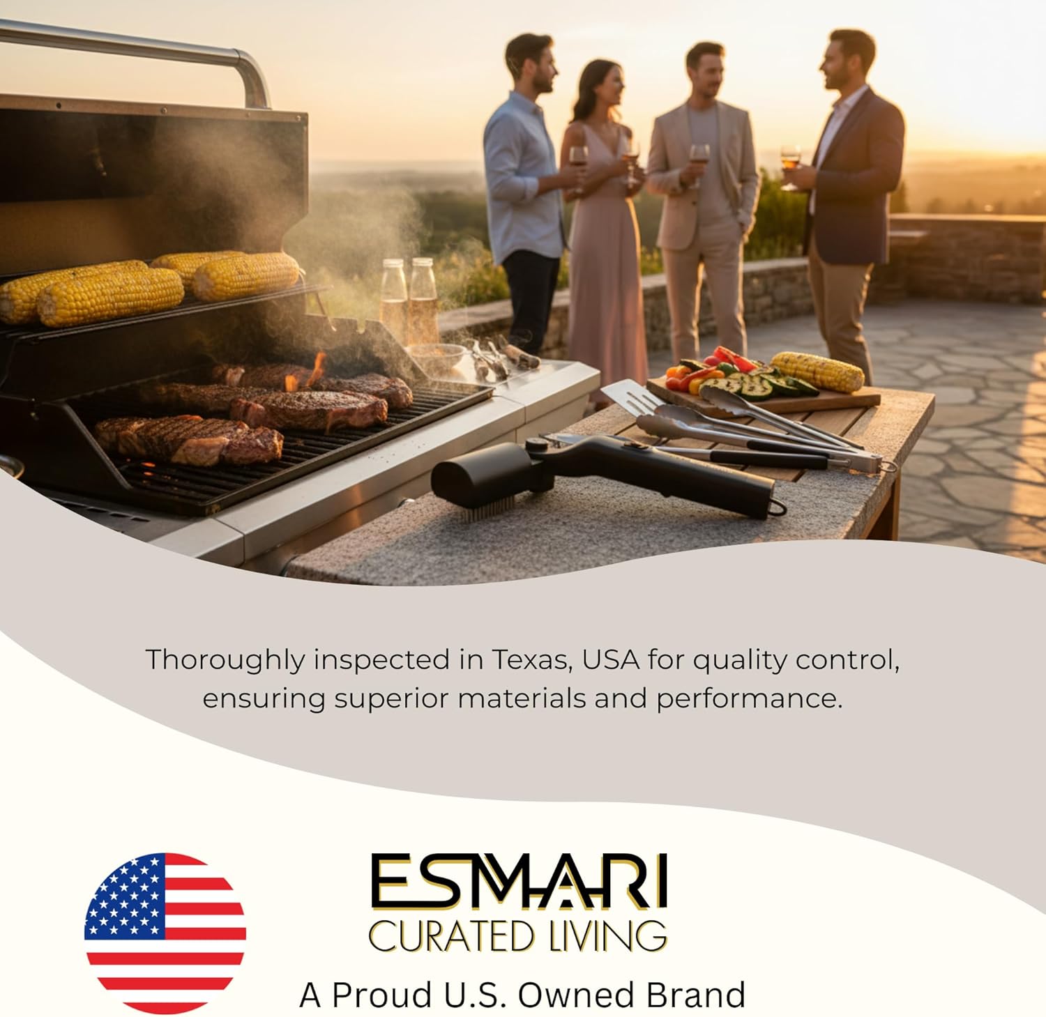 Electric Grill Brush, 90 Minute Runtime, 3-Speed Motor, No-Shedding Stainless Steel Bristles, 2026 Upgraded Grill Cleaner with Grinding Wheel, Design by a US Brand, Premium Gift for Men & Dad