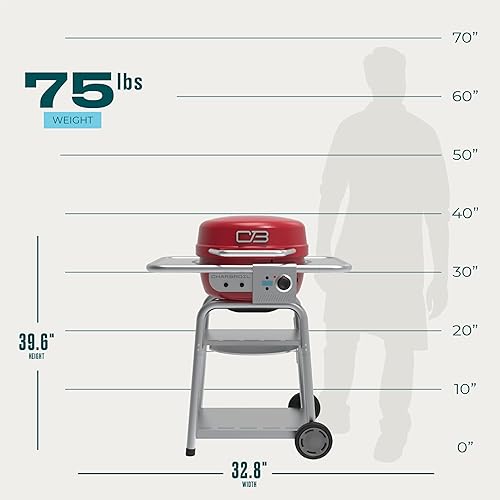 Miniatura 9 de Bistro Pro 25302146 - Parrilla y plancha eléctrica + modo carbón, color rojo