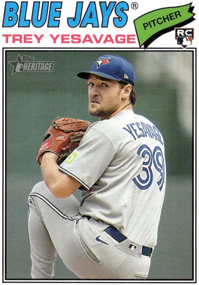 2026 Topps Heritage #245 Trey Yesavage NM-MT RC Rookie Blue Jays Baseball Trading Card