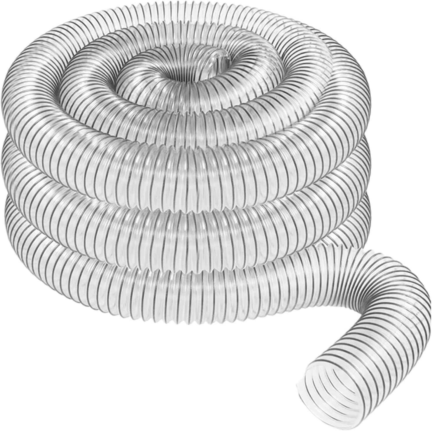 50mm PVC Hose For Vacuum Cleaner Industrial Dust Extractor Woodworking Bellows Clear Dust Collect Pipe(1pcs 3 m)