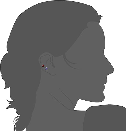 Miniatura 6 de LOYALLOOK 12 pares de aretes de acero inoxidable con circonita cúbica redonda de corte brillante para mujer, Piedra Diamante Circonita cúbica Piedra