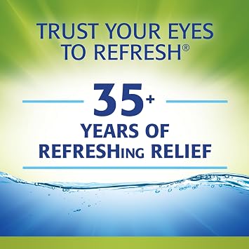قطرات العين المرطبة للدموع الاصطناعية الخالية من المواد الحافظة RELIEVA PF Xtra، 2x0.33 أونصة سائلة (2x10 مل)، قطرتان